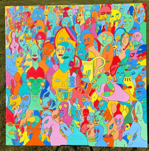 Other beings Orginal Painting 90x90 cm